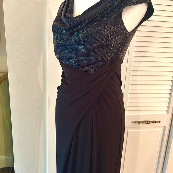 Ralph Lauren black formal dress sz 4 with sequined jacket by Cejon. - Picture 4 of 11